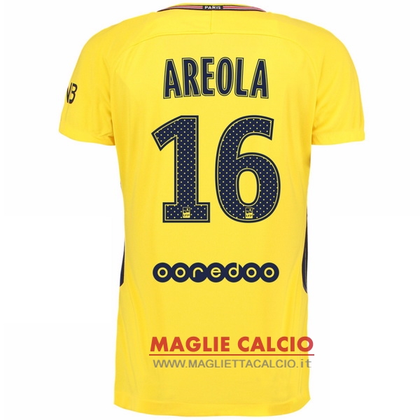 nuova maglietta paris saint germain 2017-2018 areola 16 seconda